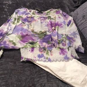 Sheer floral Blouse